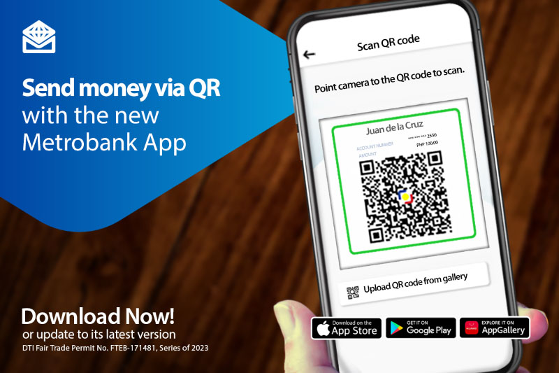 You can now send money via QR on Metrobank's App, free transfers until Sept 30!