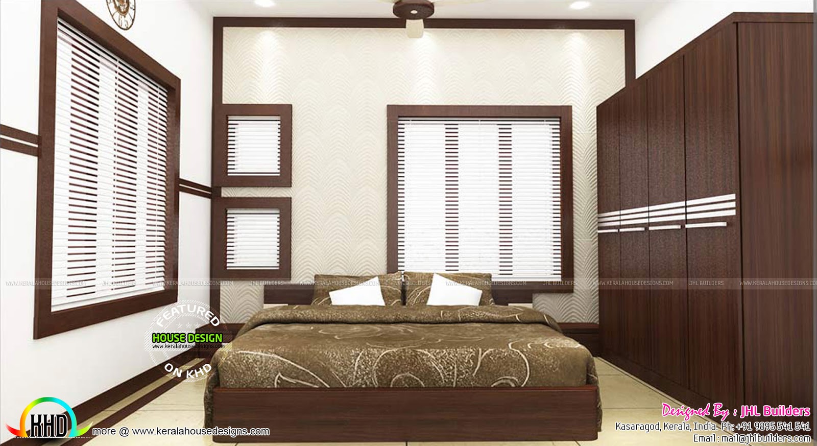 Interior designs and elevation of modern home - Kerala 