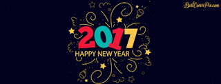 Black Happy New Year 2017 Facebook Cover Photo