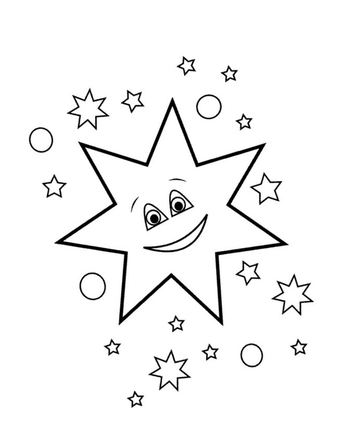 Gambar  Mewarnai  Bintang  Untuk Anak PAUD dan TK