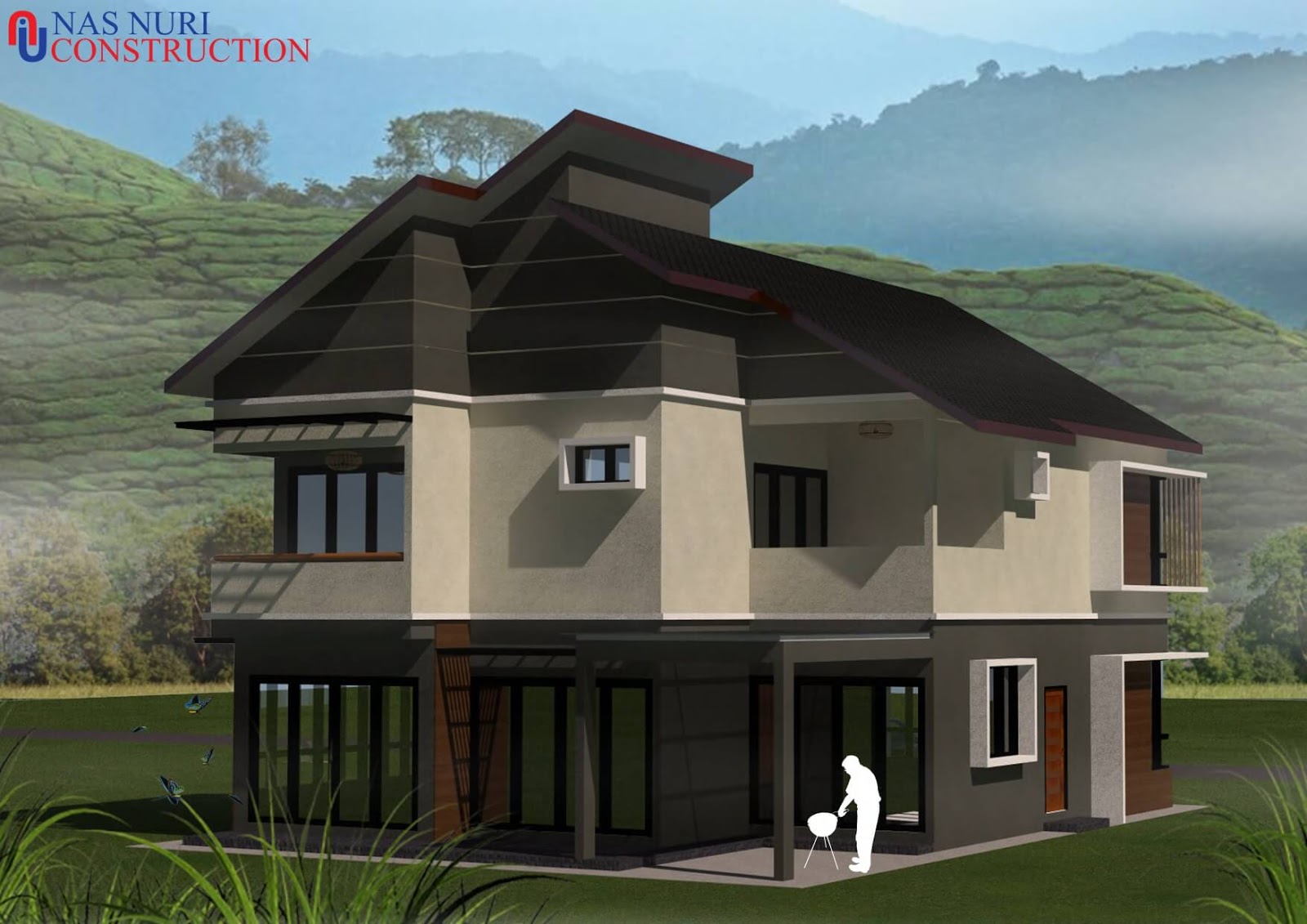 Pelan rumah 2 tingkat 4 bilik tidur 5 bilik air. Resort ...