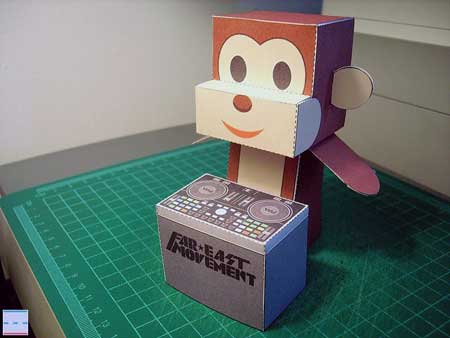 DJ Brass Monkey Papercraft