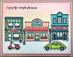 Sunny Studio Stamps: City Streets Scene Card by Vanessa