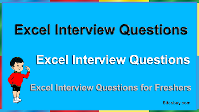 Excel Interview Questions