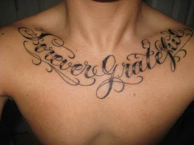 Chest Letter Tattoo Designs