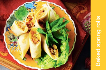 Bakeds spring rolls