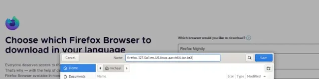 Mozilla ofrece binarios de Linux Firefox ARM64