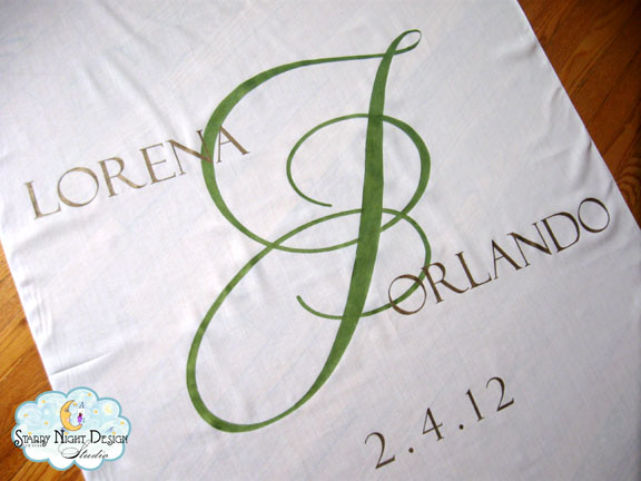 Classic Monogram Aisle Runner We just finished up this beautiful aisle