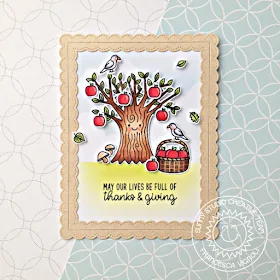 Sunny Studio Stamps: Happy Harvest Fancy Frames Dies Apple Tree Fall Themed Card by Franci Vignoli