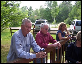 Den, Fluff and Brenda at cabin 12