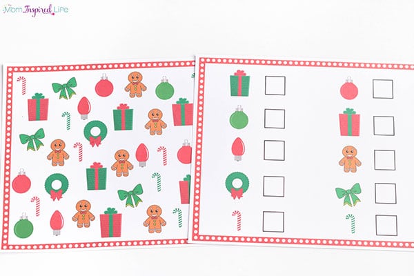 Weihnachtsbrettspiel (Arbeit an Buchstaben, Zahlen, Sichtwörtern und mehr!)