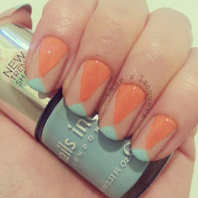 TPC-nude-coral-turquoise-geometric-nail-art