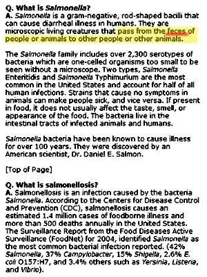 SALMONELLAfecesUSDA Copyright 2009 Cosanostradamus blog me no blogs UNITED STATES DEPARTMENT OF AGRICULTURE: Food Safety & Inspection Service: Fact sheets