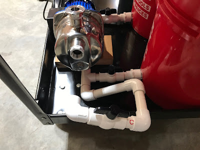 Test fitting pump in place