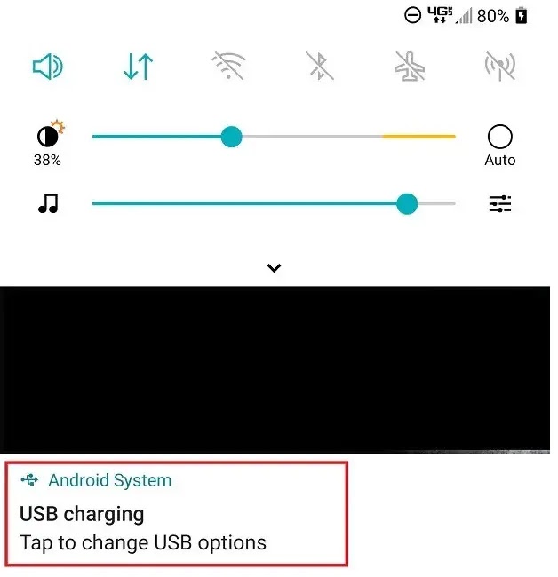 تحقق من نوع اتصال USB