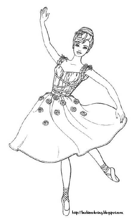 Download Barbie Ballerina Coloring Page - 291+ File Include SVG PNG EPS DXF for Cricut, Silhouette and Other Machine