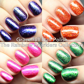 Grace-full Nail Polish The Rainbow Sparklers Collection