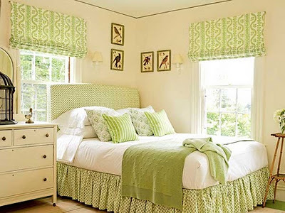 Romantic green bedroom images