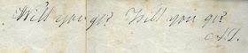 A close-up image of the father's text which reads "Will you go? Will you go? A.D."