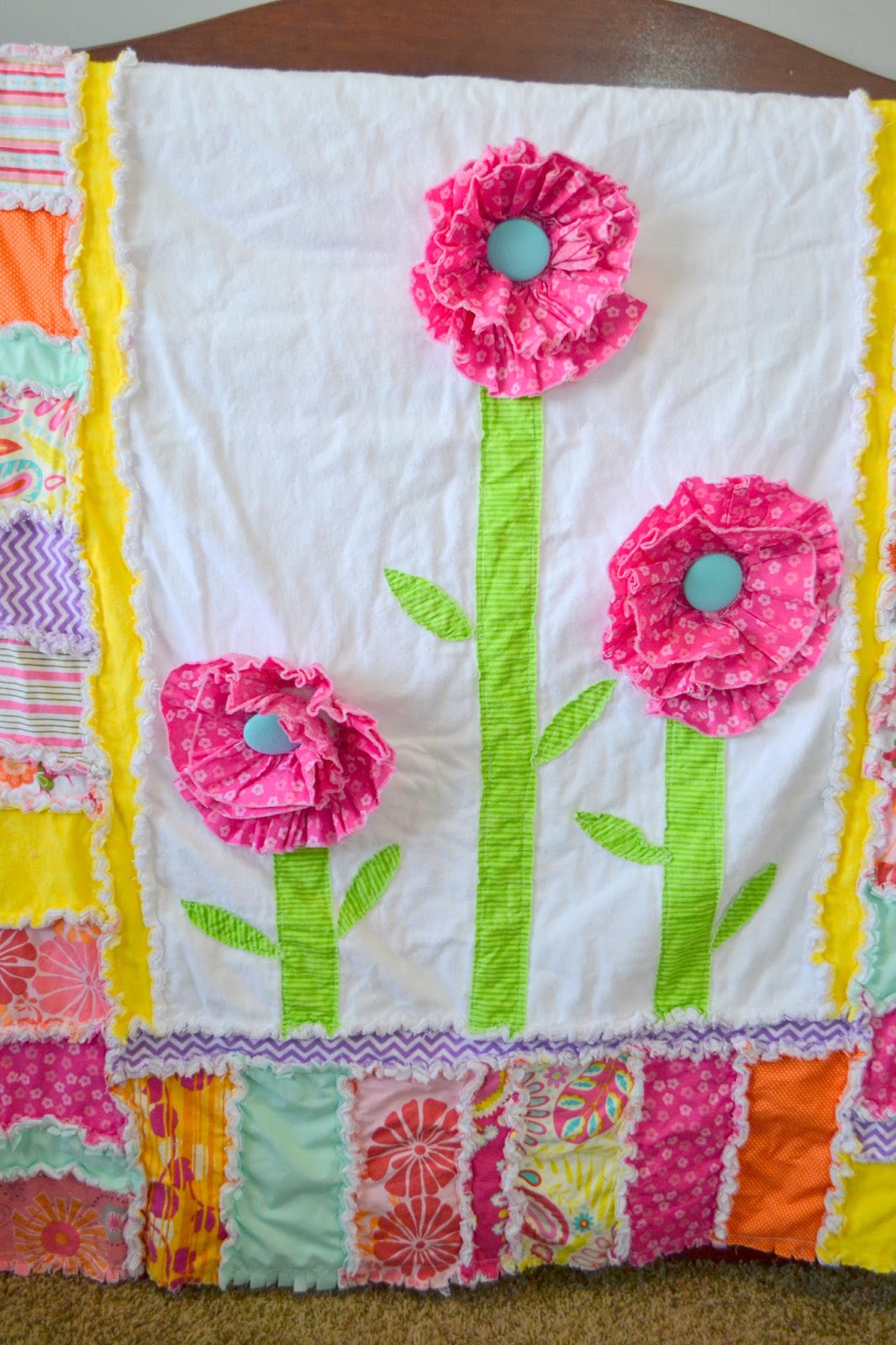 Ruffle Flower Rag Quilt