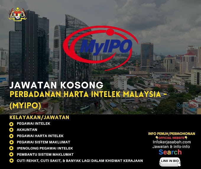 Pelbagai Jawatan Kosong Perbadanan Harta Intelek Malaysia (MyIPO)