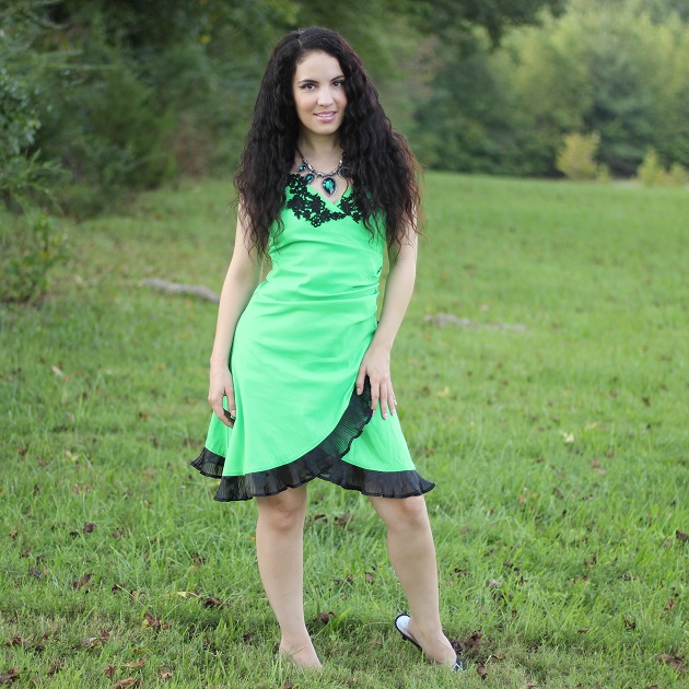 Green Wrap Dress