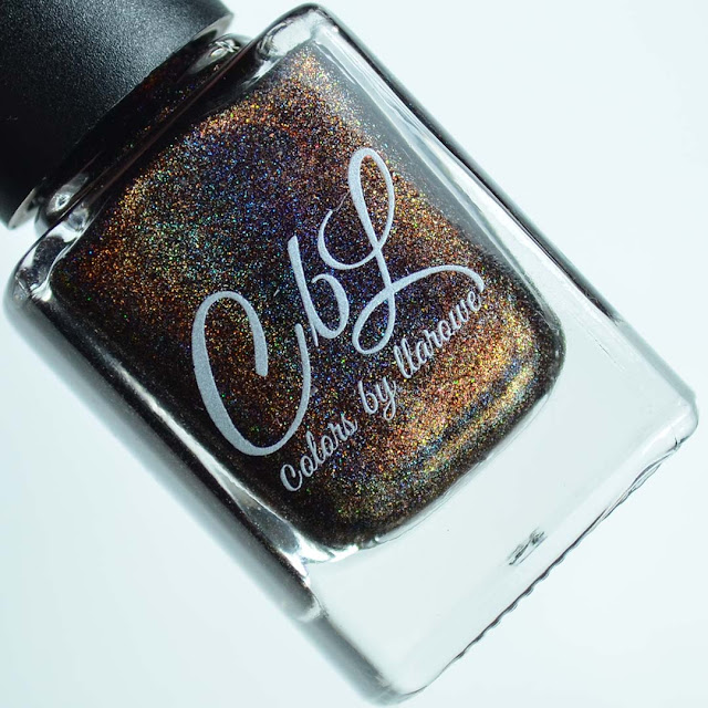 blackened chocolate holographic nail polish