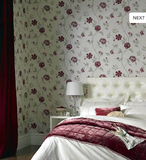 traditional floral wallpaper print rich color