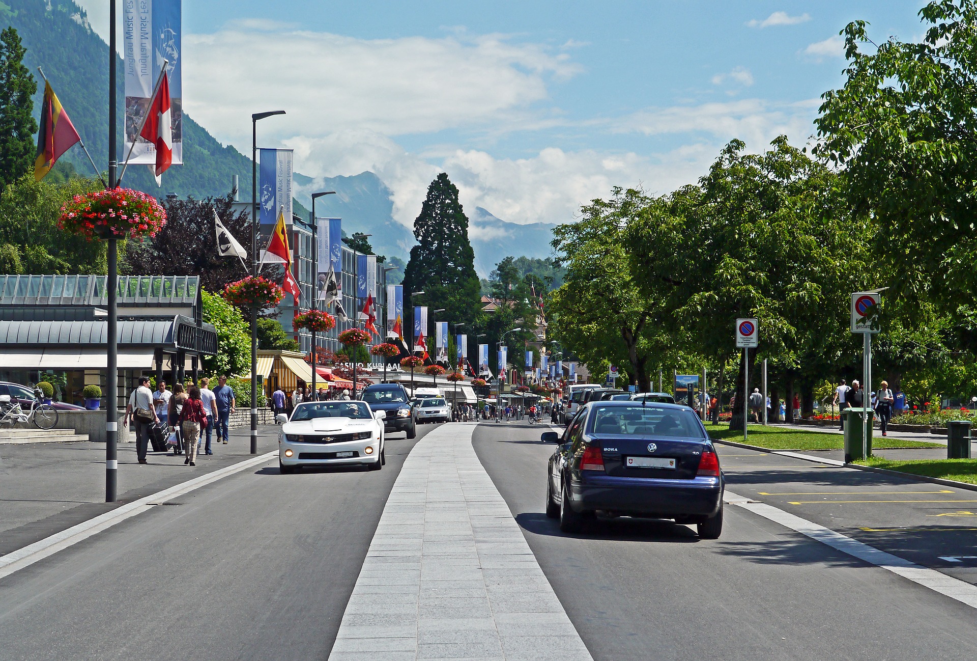 A main road in Switzerland