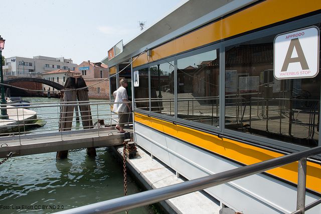 Zastávka vodního autobusu v Benátkách