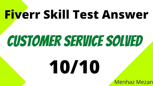 Fiverr Customer Service Test Questions and Answers