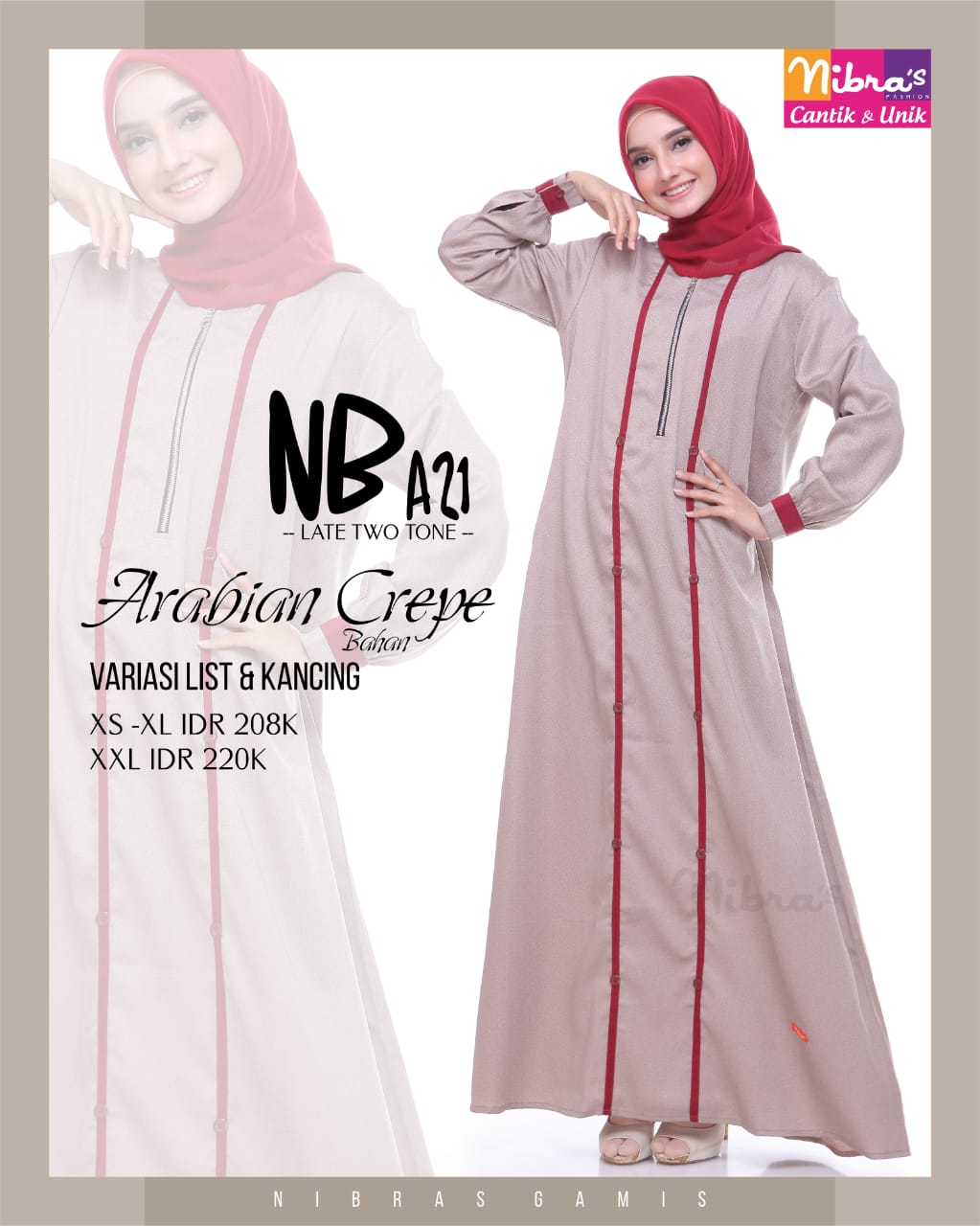 KATALOG GAMIS SYARI NIBRAS TERBARU NB A21