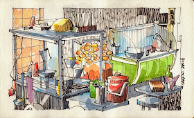 13-Street-Vendor-Jorge-Royan-Drawings-Sketches-of-Travel-Logs-www-designstack-co