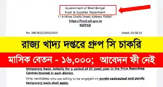 WB Food Data Entry Operator Recruitment 2023