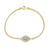 Evil Eye Bracelet Gold1