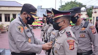 Tiga jabatan di lingkup Polres Langsa diserahterimakan, Ini Pesan Kapolres