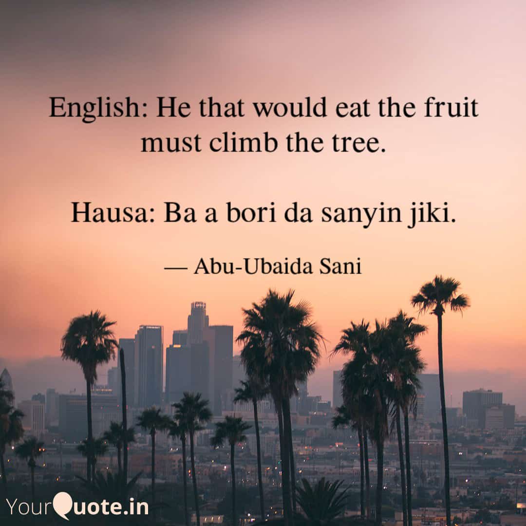 Proverbs Translation English to Hausa