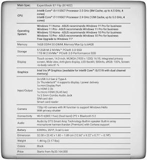 ASUS ExpertBook B7 Flip (B7402) Cocok untuk Pengusaha go Ekspor