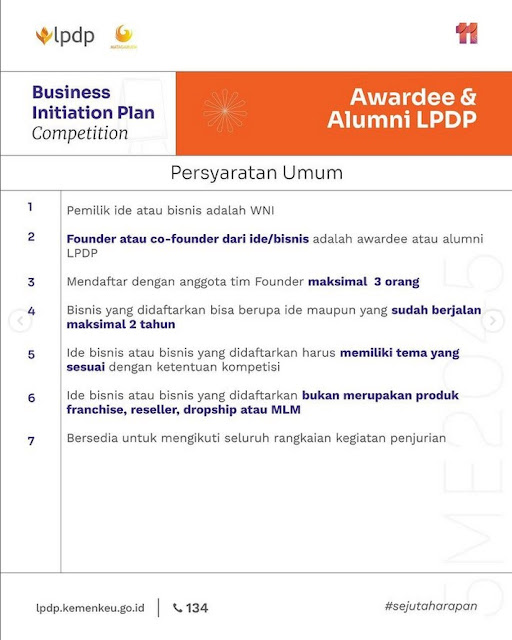 5 Million Entrepreneurs 2045 : LPDP Business Competition 2023