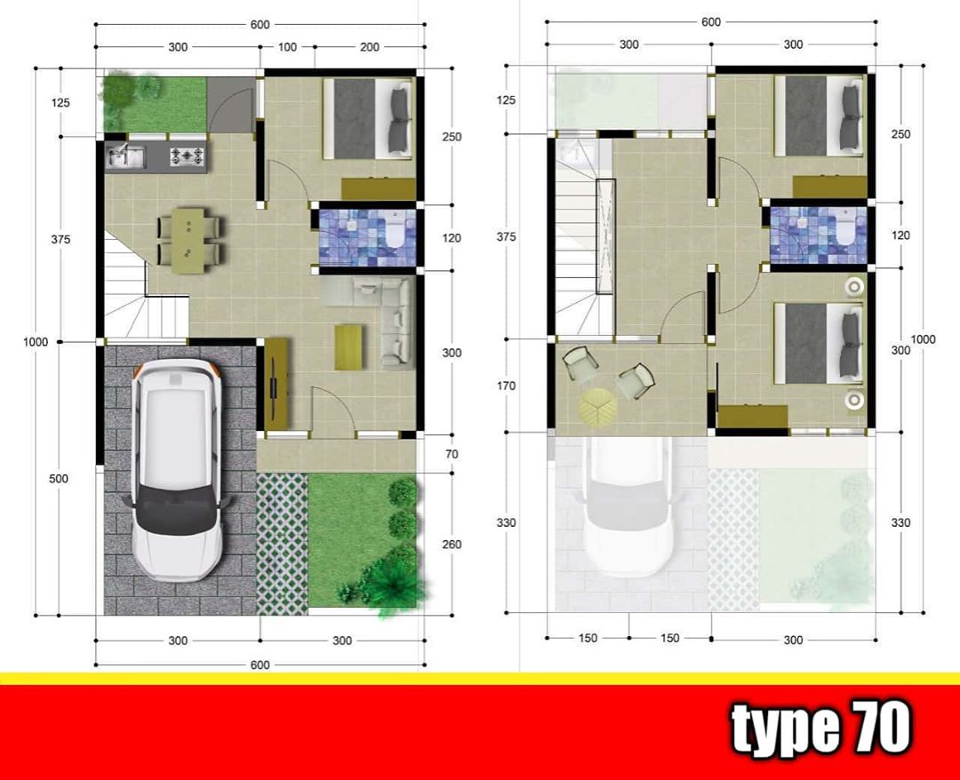 Kumpulan Desain Dan Denah Rumah Minimalis Terbaru 2 Lantai Dengan Mushola Kecil Homeshabbycom Design Home Plans