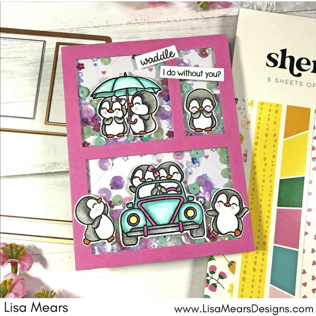 Sunny Studio Stamps: Passionate Penguins Customer Card by Lisa Mears