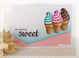 Sunny Studio Stamps: Sweet Shoppe Ice Cream Card by Michelle Lee