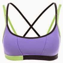 <br />La Isla Women's Padded Wirefree Cool-Look Criss Cross Back Yoga Sports Bra