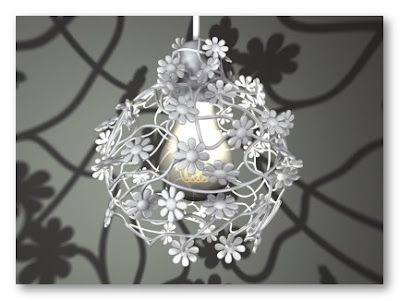 ceramic flower chandelier Jorine Oosterhoff