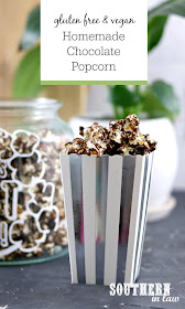 Homemade Chocolate Popcorn Recipe Gluten Free, Vegan, Healthy, Clean Eating Recipe, Sugar Free