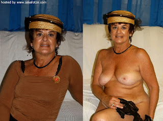 hot dressed and undressed granny