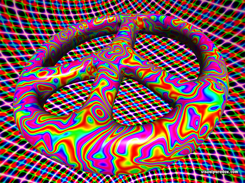 psychedelic peace sign