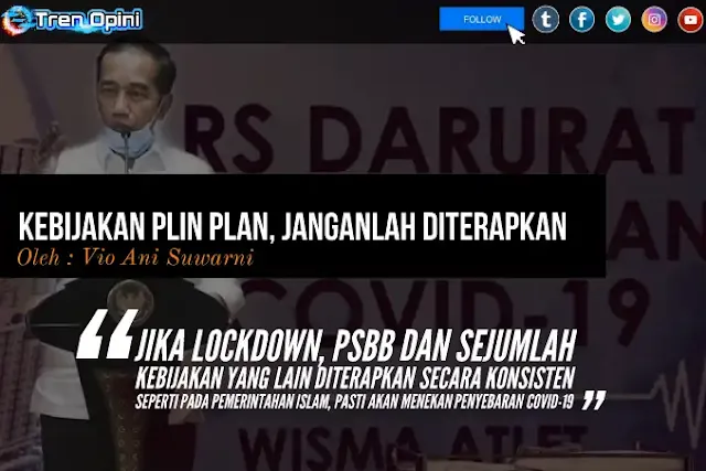 pemerintahan Islam ketika menekan penyebaran wabah virus. Jika lockdown, PSBB dan sejumlah kebijakan yang lain diterapkan secara konsisten seperti pada pemerintahan Islam, pasti akan menekan penyebaran covid-19.