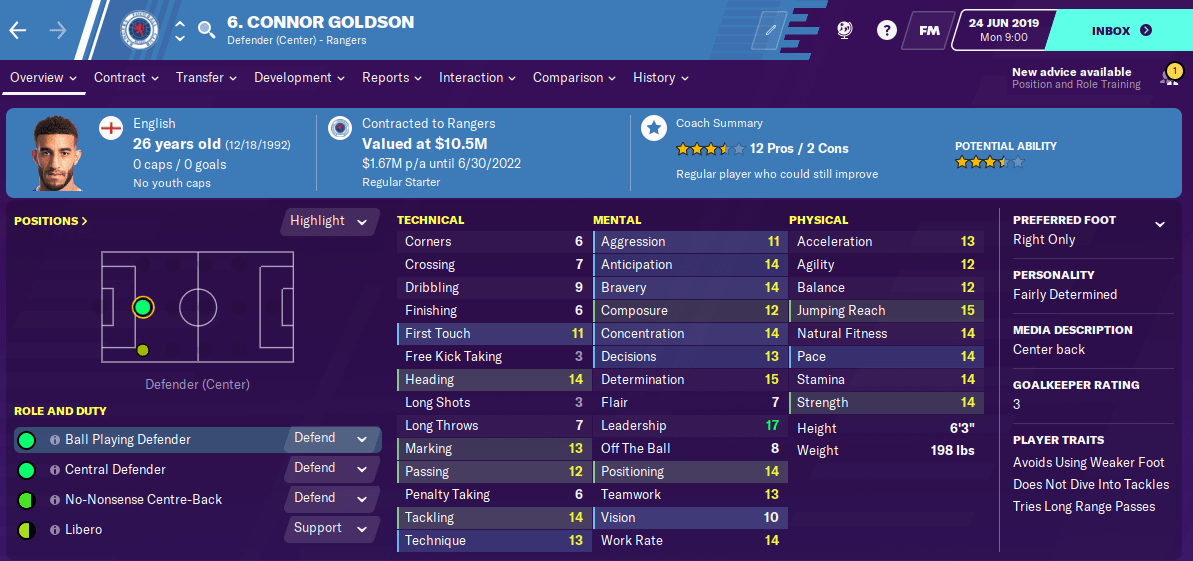 Connor Goldson FM20