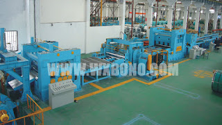 Steel coil leveling and cutting line